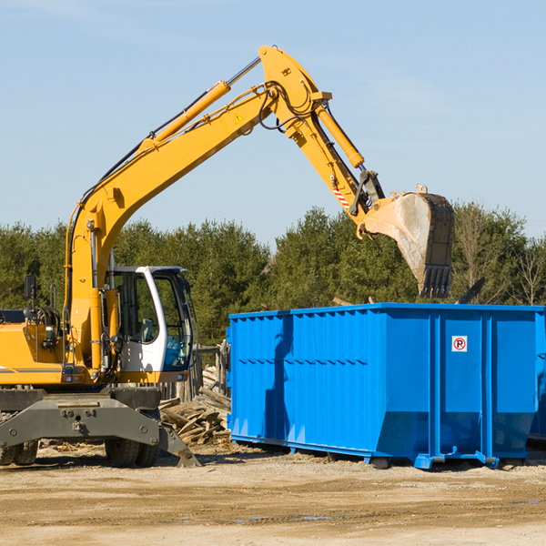 what size residential dumpster rentals are available in Ford Cliff